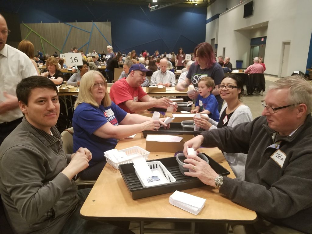 Seed Packing at Willow Creek Community Church