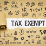 Tax exempt / Papier mit Symbole