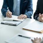 business people in conference room