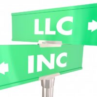 LLC Vs Incorporation Company Business Models 2 Two Way Road Signs